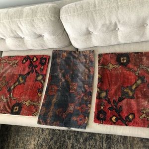 Set of three decorative Pottery Barn pillow covers